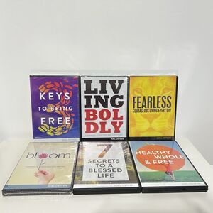 Joel Osteen DVD & CD Lot of 6 Bloom Fearless Healthy Whole Free Living Boldly